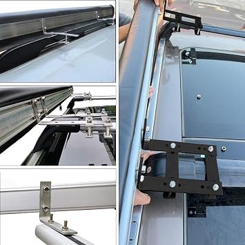 Universal Stainless L-Shape Bracket Installation Kit, Awning Mount Bracket, Sturdy Mounting Hardware, for Awning Replacement