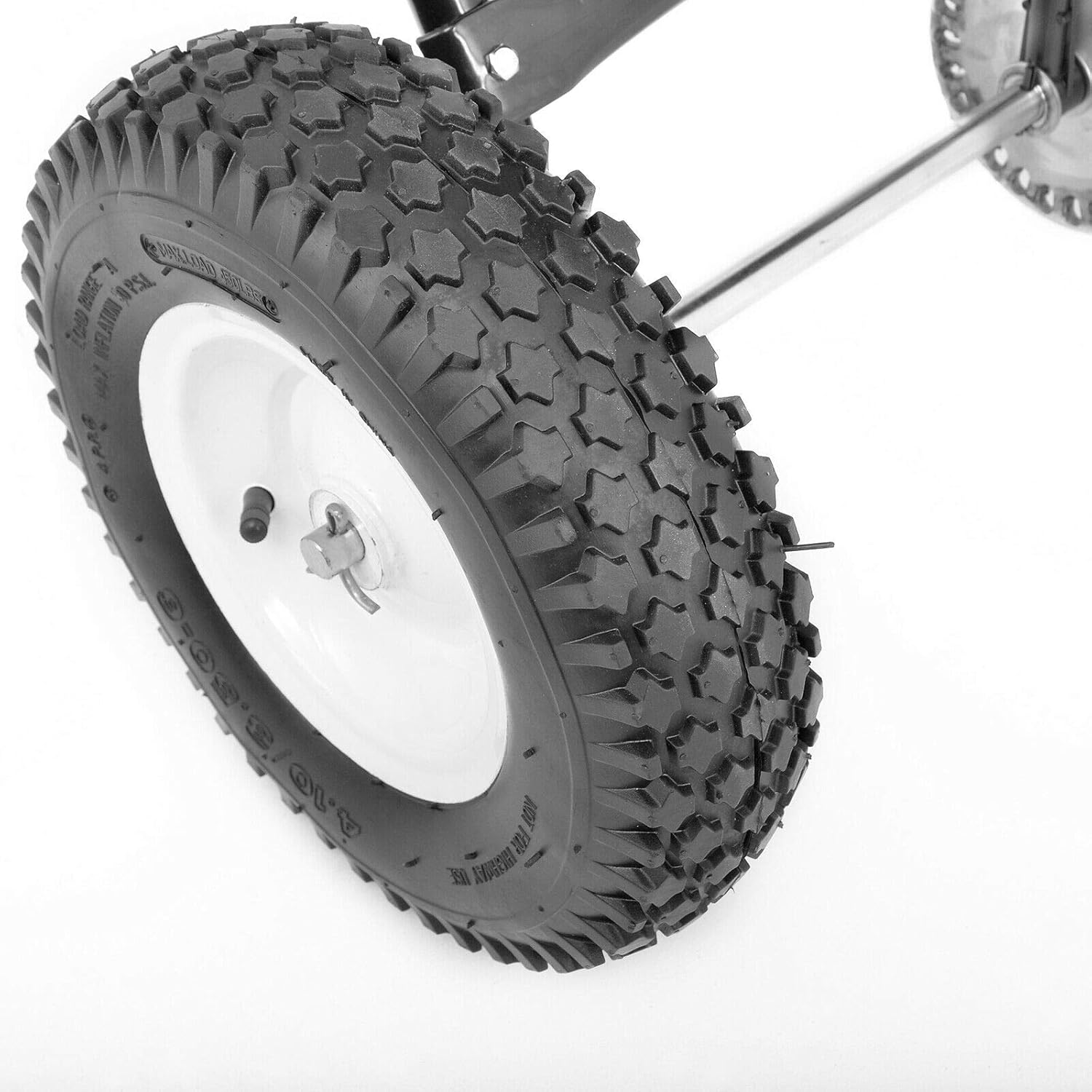 Close-up of a pneumatic wheel