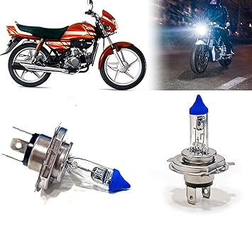 Auto Pearl Halogen H4 Front Headlight Bulb 12V/35W Ultra Bright Compatible with HF Deluxe (Pack of 1)