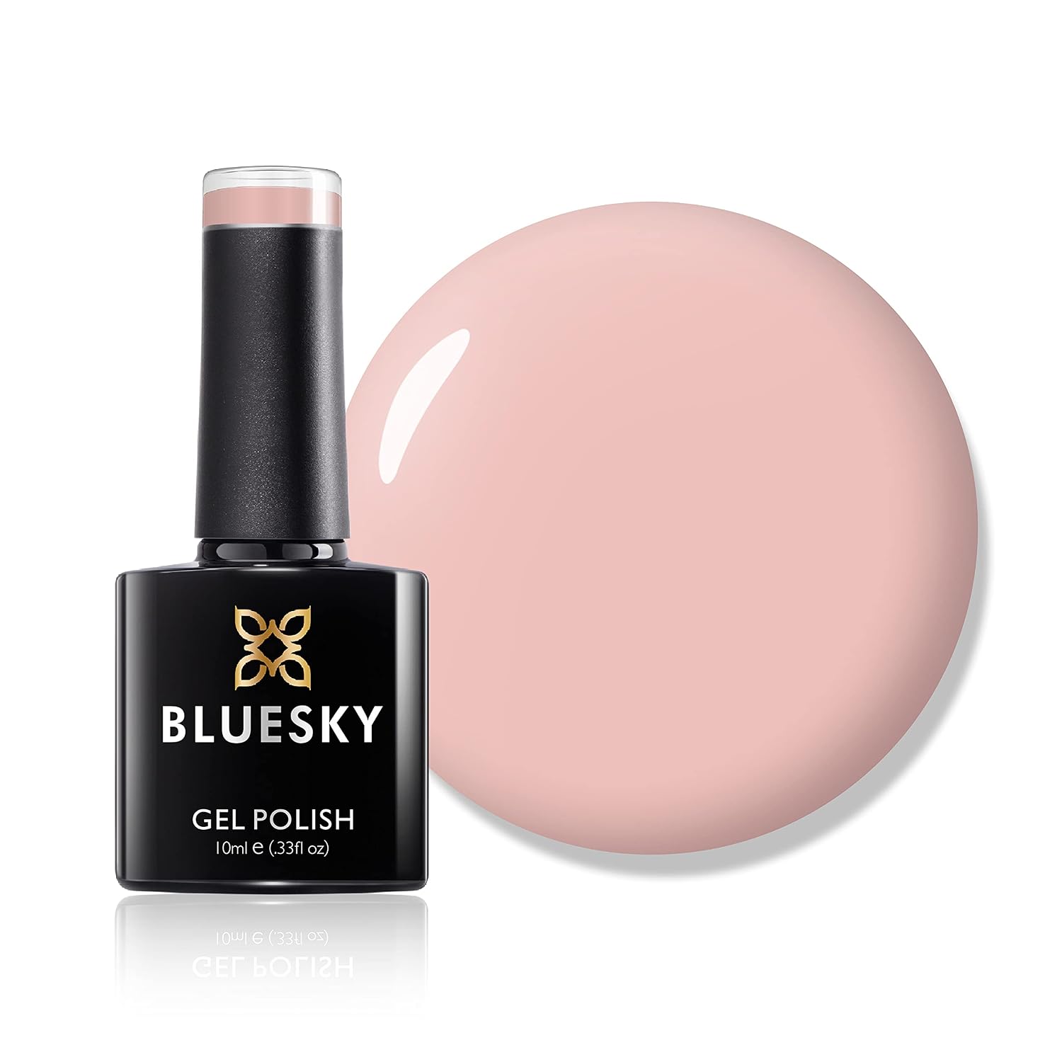 Bluesky Gel Nail Polish, Nude Pink DC103, Pale Light Pink, Soak Off Gel Polish, Professional Manicures for Salon & Home, Long Lasting, Chip Resistant, 10 ml (Requires Drying Under UV LED Lamp)