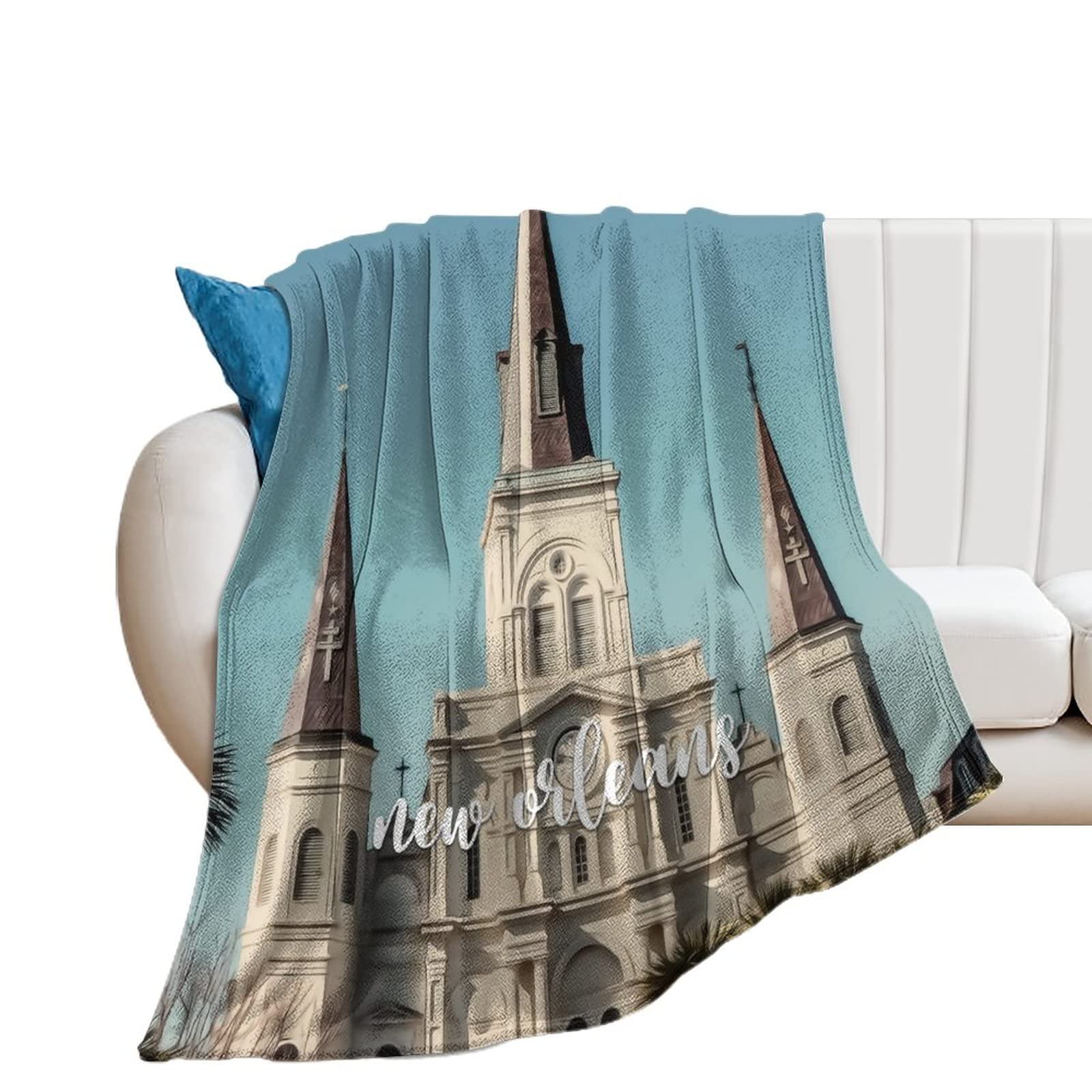 Couverture en flanelle pour camping et canapé confortable