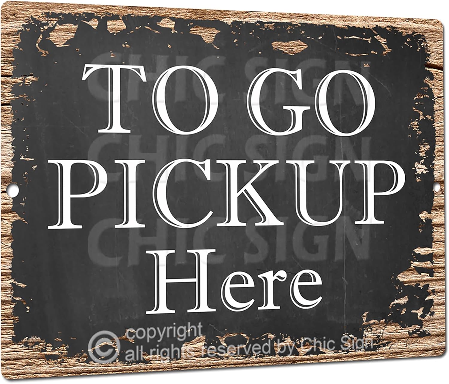 PP-1600 TO GO Order HERE Chic Sign Vintage Retro Rustic 9"x 12" Metal Plate Store Home Room Wall Decor Gift (PP-1600-Custom)