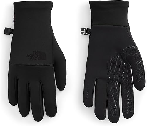 The North Face Women's Etip Recycled Glove - Touchscreen Compatible Winter Running Gloves with Silicone Grippers, TNF Black, Large