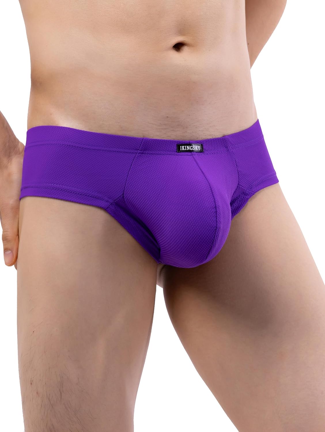 iKingsky Men's Soft Cheeky Boxer Briefs Lift Pouch Thong Underwear Sexy Brazilian Back Under Panties for Men - Image 2