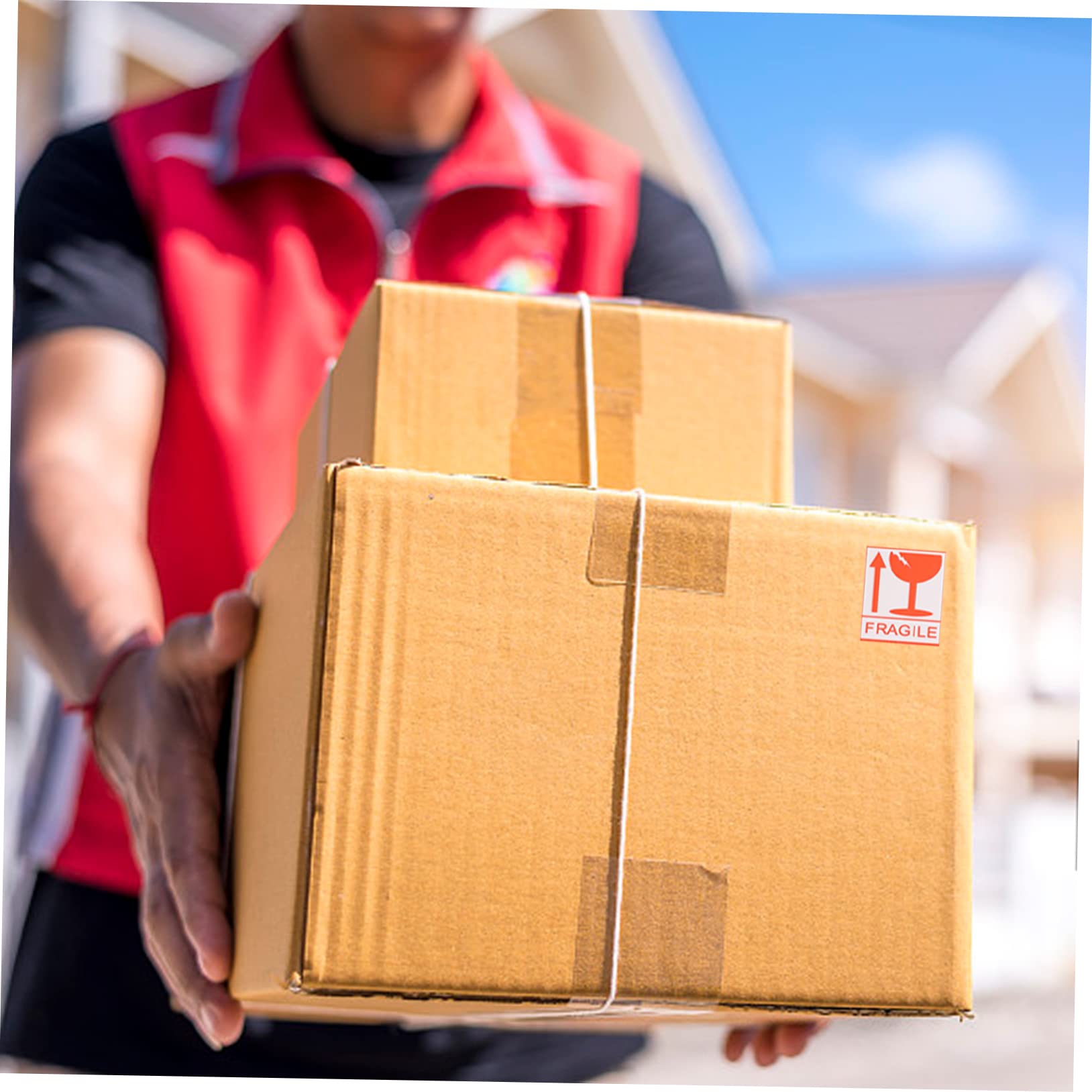 LALAFINA Professional Fragile Stickers 258 Count Caution up Adhesive Labels for Packages