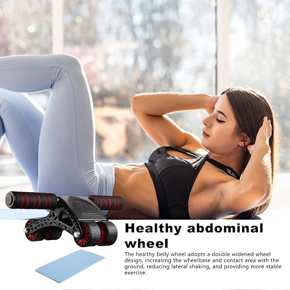 Abdominal Exercise Roller | 4-wheel Two-way Ab Wheel | Abdominal Exercise Wheel | Core Strength Training | Sports Equipment | Abs Workout Equipment Ab Exerciser For Home Gym Fitness