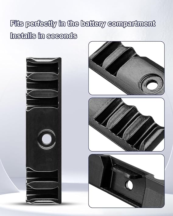 Drill Bit Holder Compatible with Einhell TE-CD TP-CD and Ozito PXC 18V Drills, 5 Slots Flush Snap-On Install, Black Side Mount