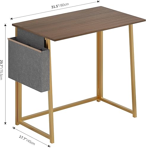 Miniatura 3 de 4NM Escritorio plegable pequeño de 315 pulgadas escritorio de computadora de montaje simple escritorio de oficina en casa mesa de estudio para