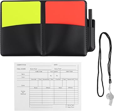 Gosknor Football Referee Card Set, Yellow and Red Cards, Soccer Referee Set