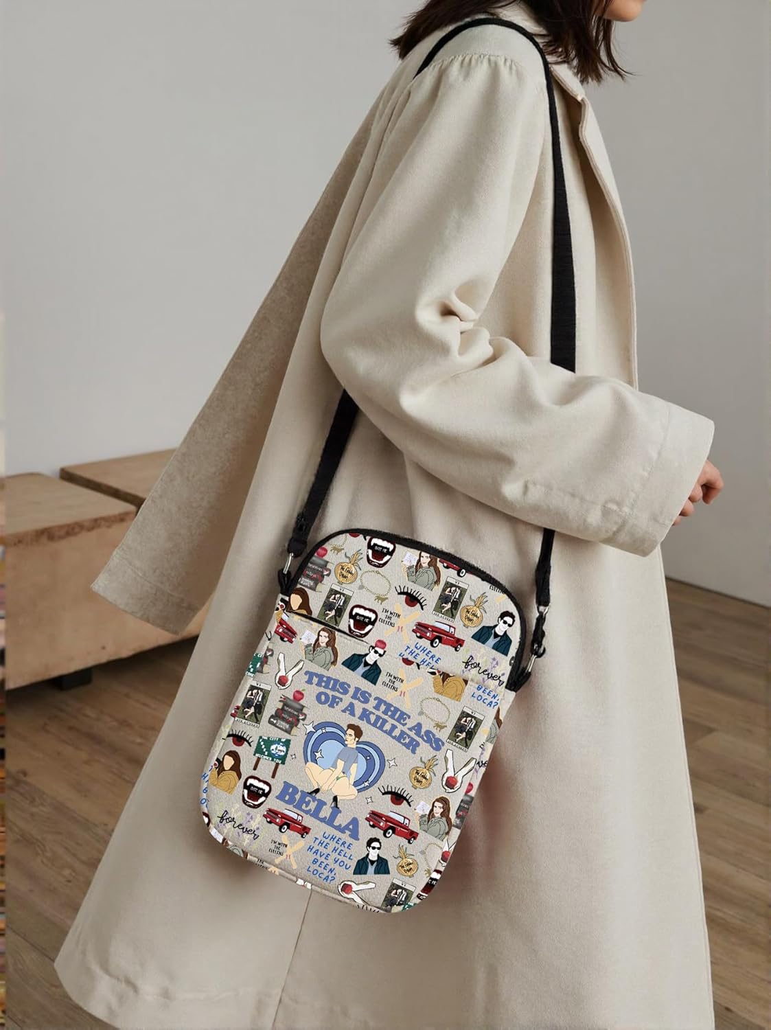 TSOTMO Horror Merch Vampire Merch Parody Bella Crossbody Bag for Edward Fans Vampire Lovers Gift Forks Gift (Bella cro2) - Image 4