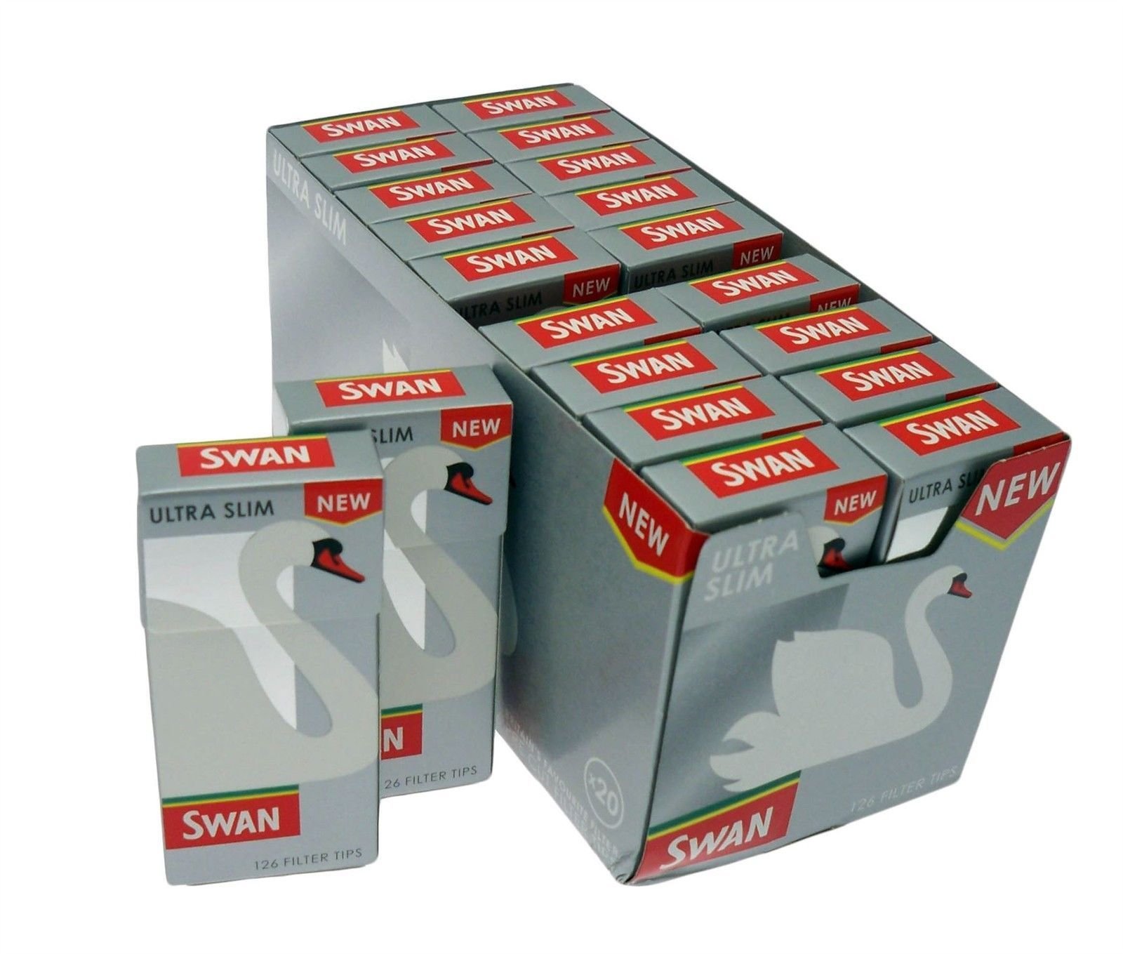 SWAN ULTRA SLIM FILTERS - NEW - 6 PACKETS X 126 PRE CUT FILTER TIPS