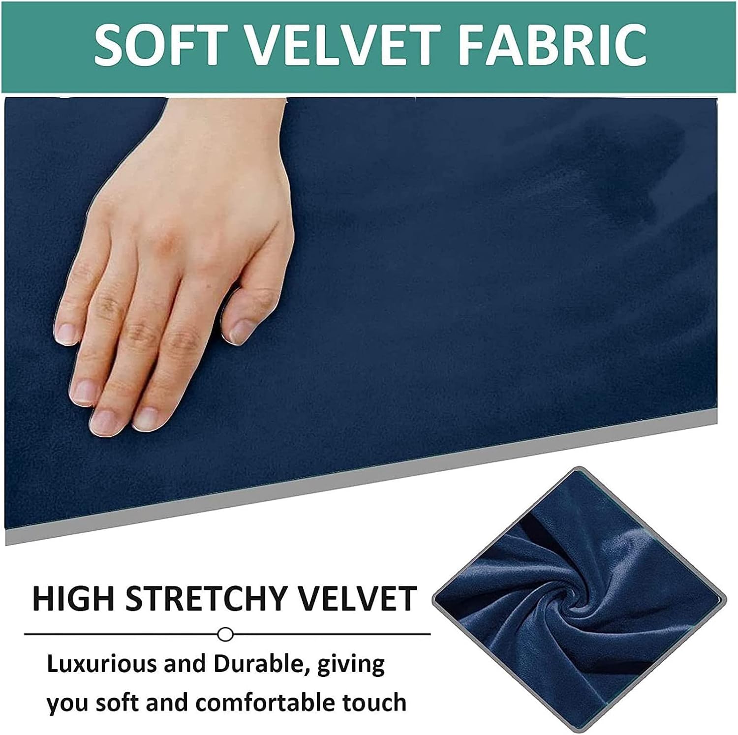 Velvet recliner sofa covers 3 seat, Stretch sofa covers for 3 cushion couch recliner chair cover with side pockets recliner slipcover chair cover soft anti-slip furniture protector ( Color : Navy )