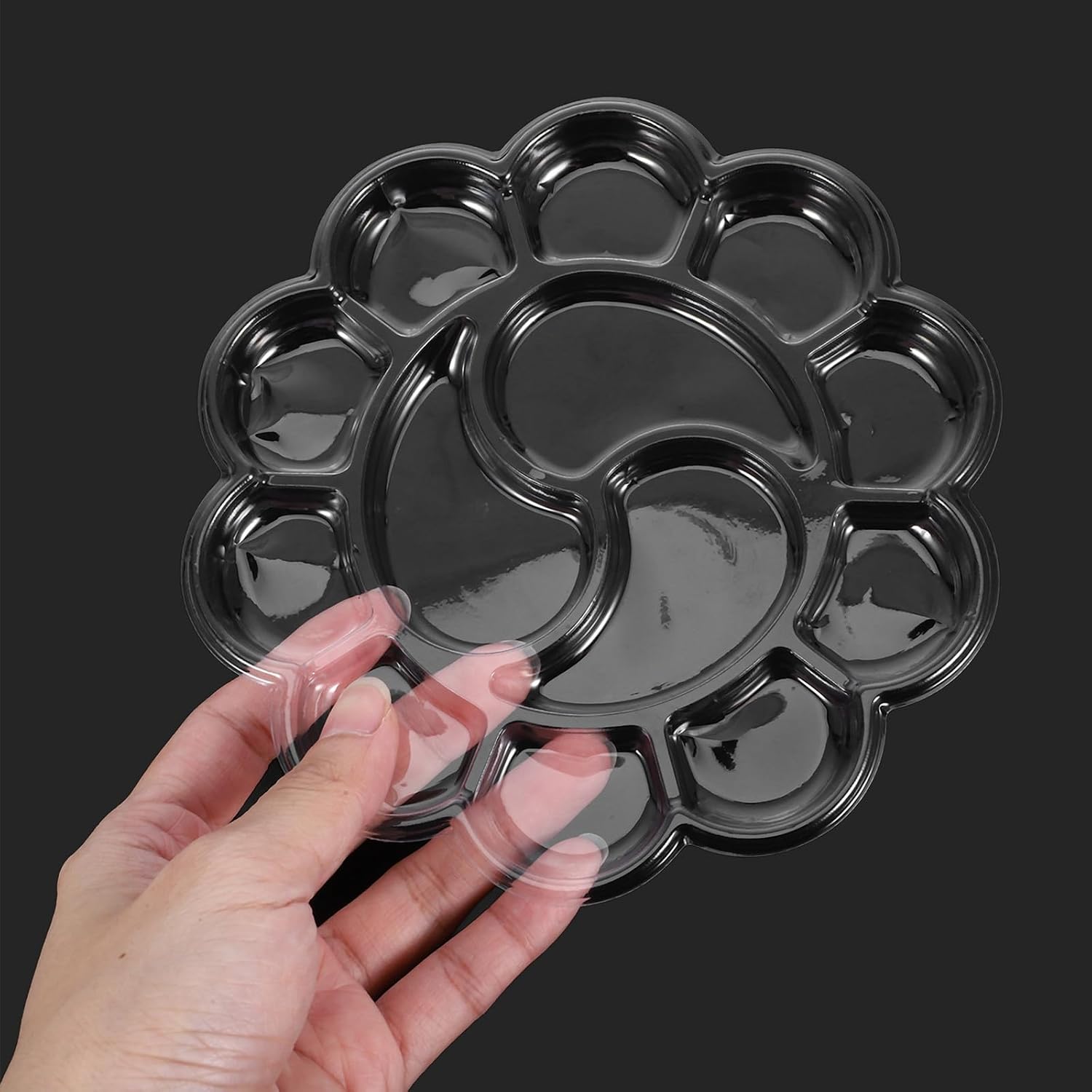 60pcs Disposable Plastic Paint Palette for Art Students and Kids