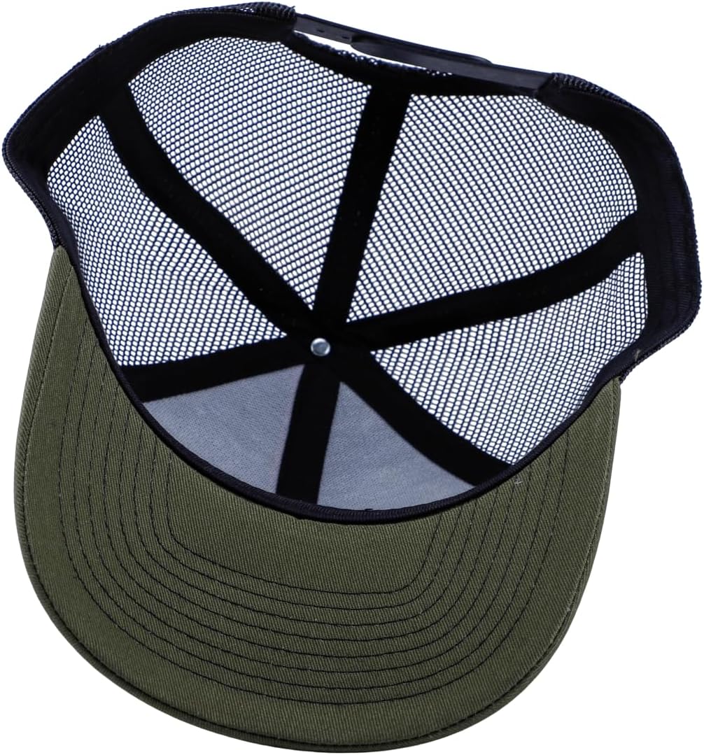 Maga Trucker Hat Mesh with Leather Patch – Adjustable Snapback Baseball Cap – Patriotic Hat for Men & Women