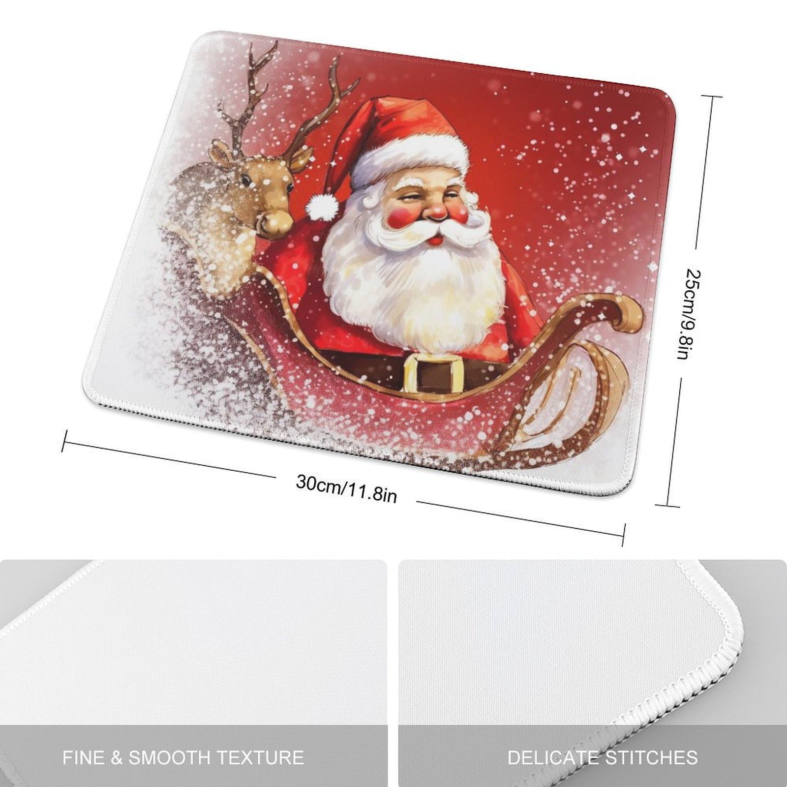 Amazon.com: Christmas Santa Claus Mouse Pad Non-Slip Waterproof