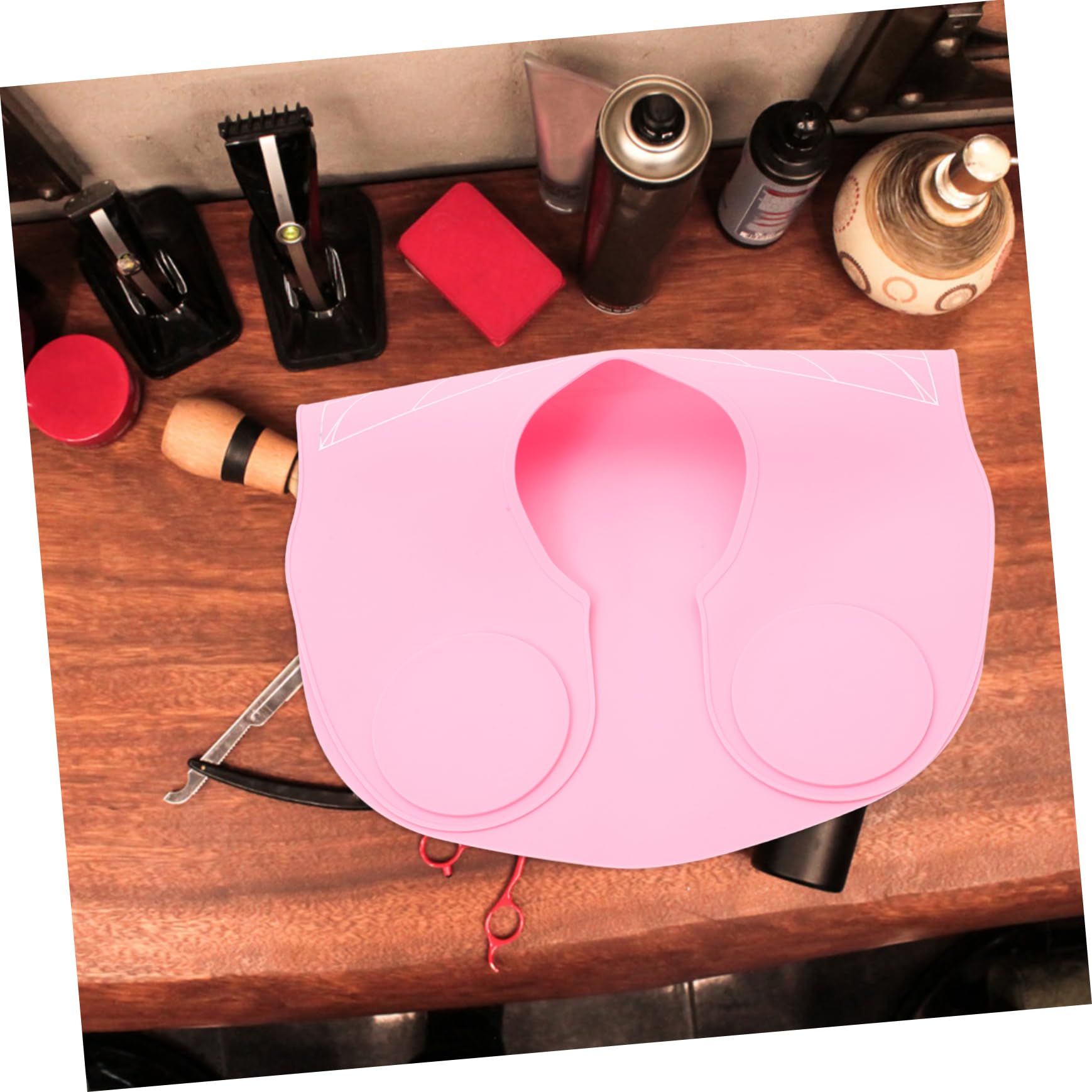 PLAFOPE Capa de Peluquería de Silicona Rosa para Mujeres, Gran Cobertura y Protección contra Tintes y Permanentes, Adecuado para Salones