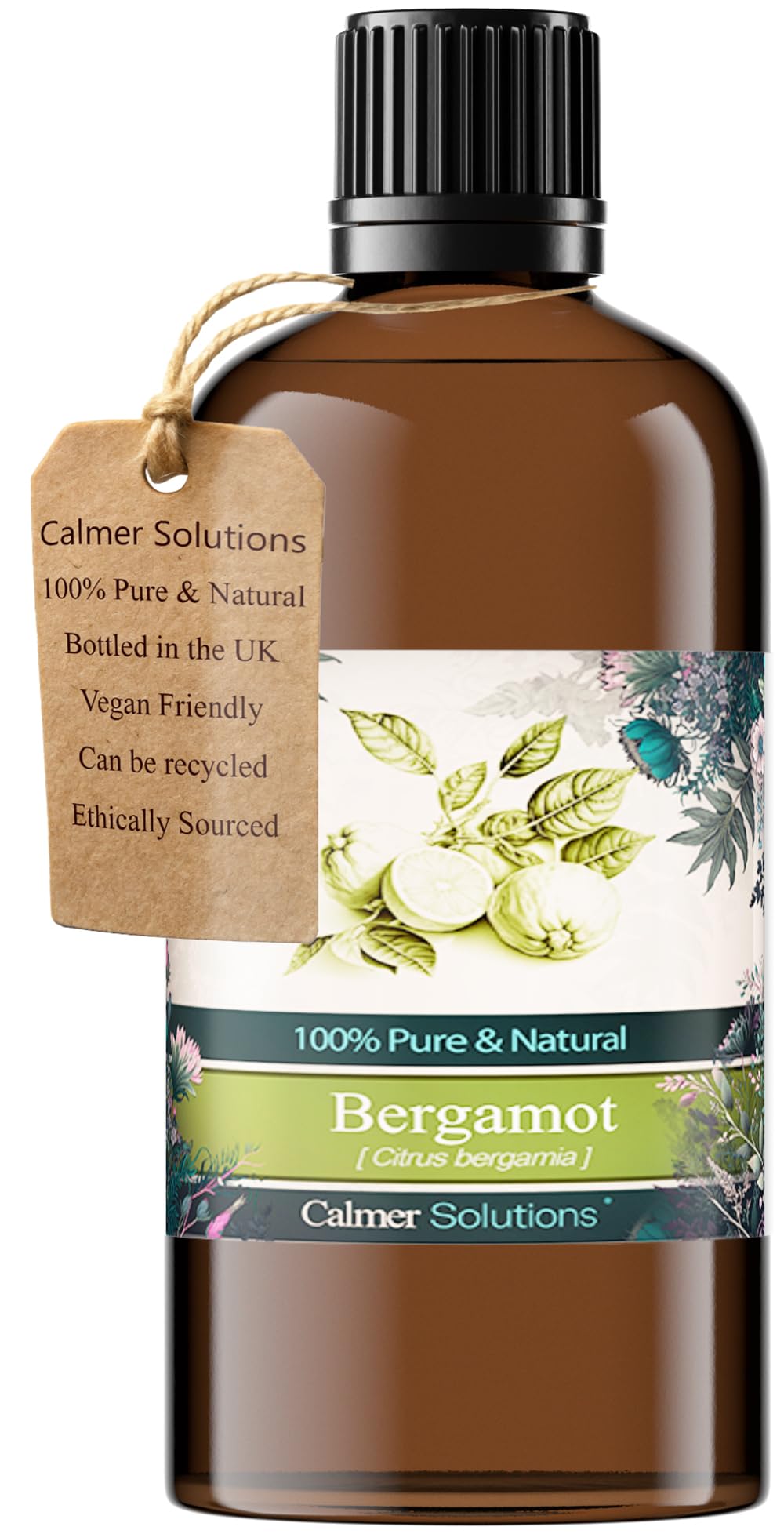Calmer Solutions Bergamot 100% Pure Essential Aromatherapy Oil 100ml