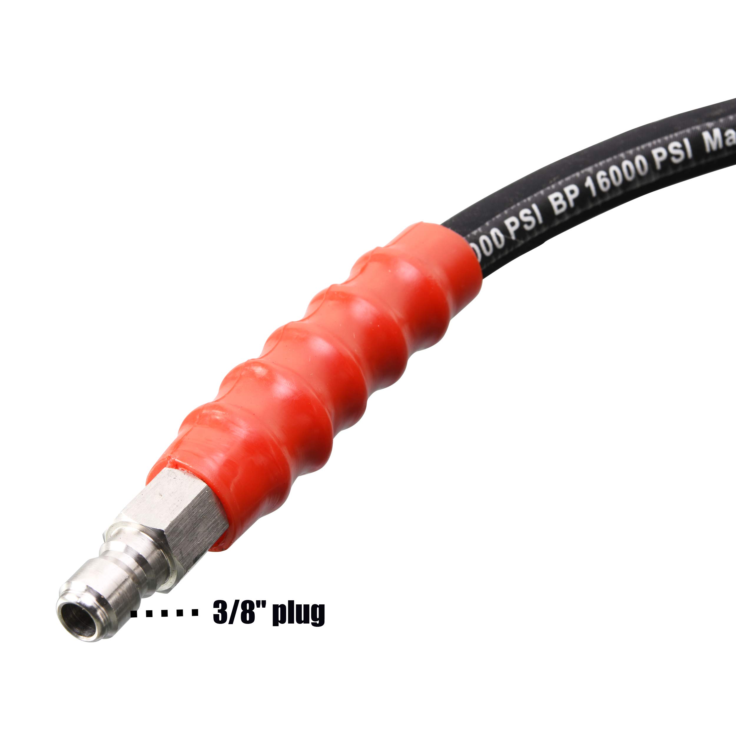 Tool Daily Pressure Washer Hose, 3/8 Inch x 50 FT, Quick Connect, 4000 PSI, High Tensile Wire Braided