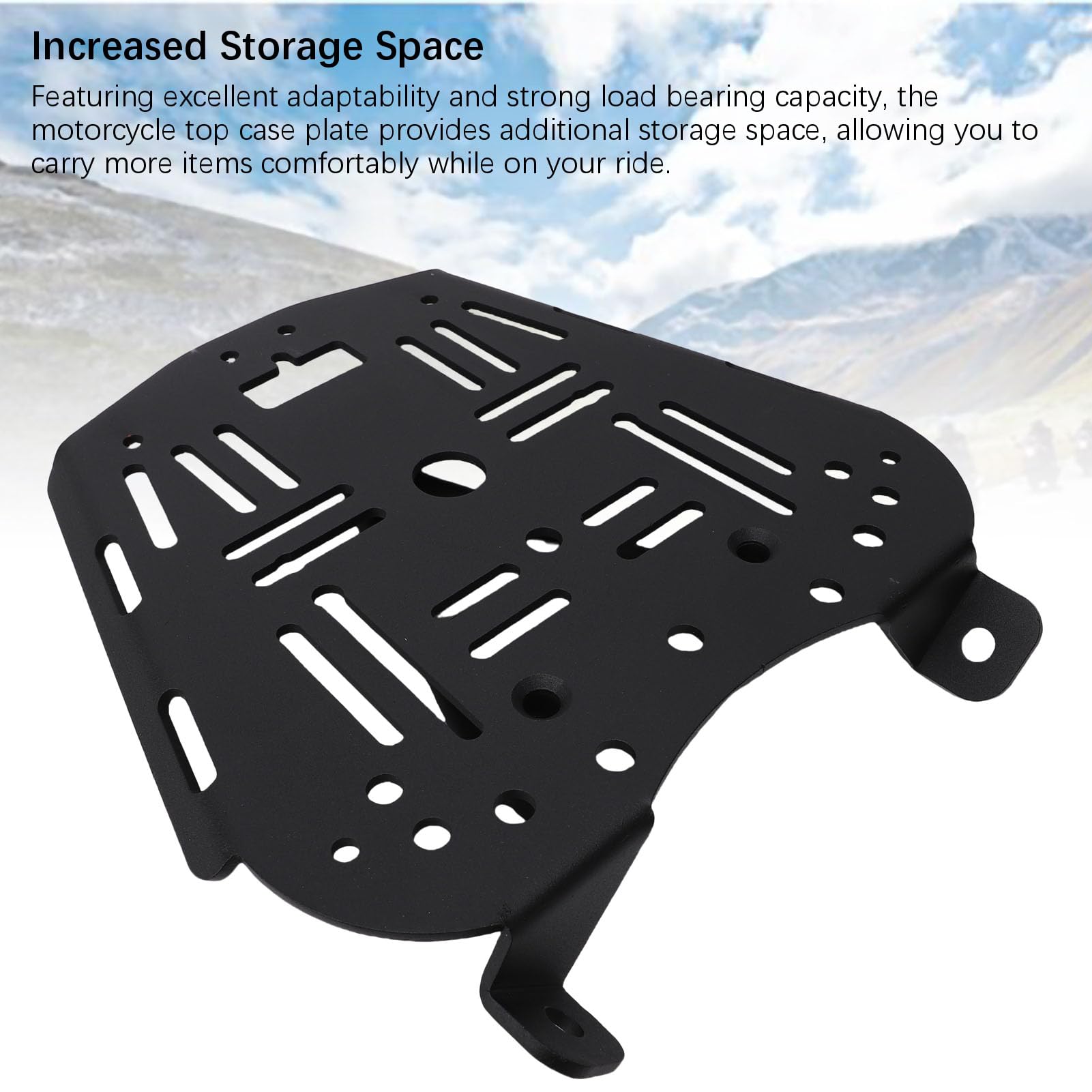 Caja de Placa Base Inferior Acero de Carbono Reemplazo de Placa de Montaje de Estuche Trasero Removible de Acero Trasero para Zontes 368g 501g