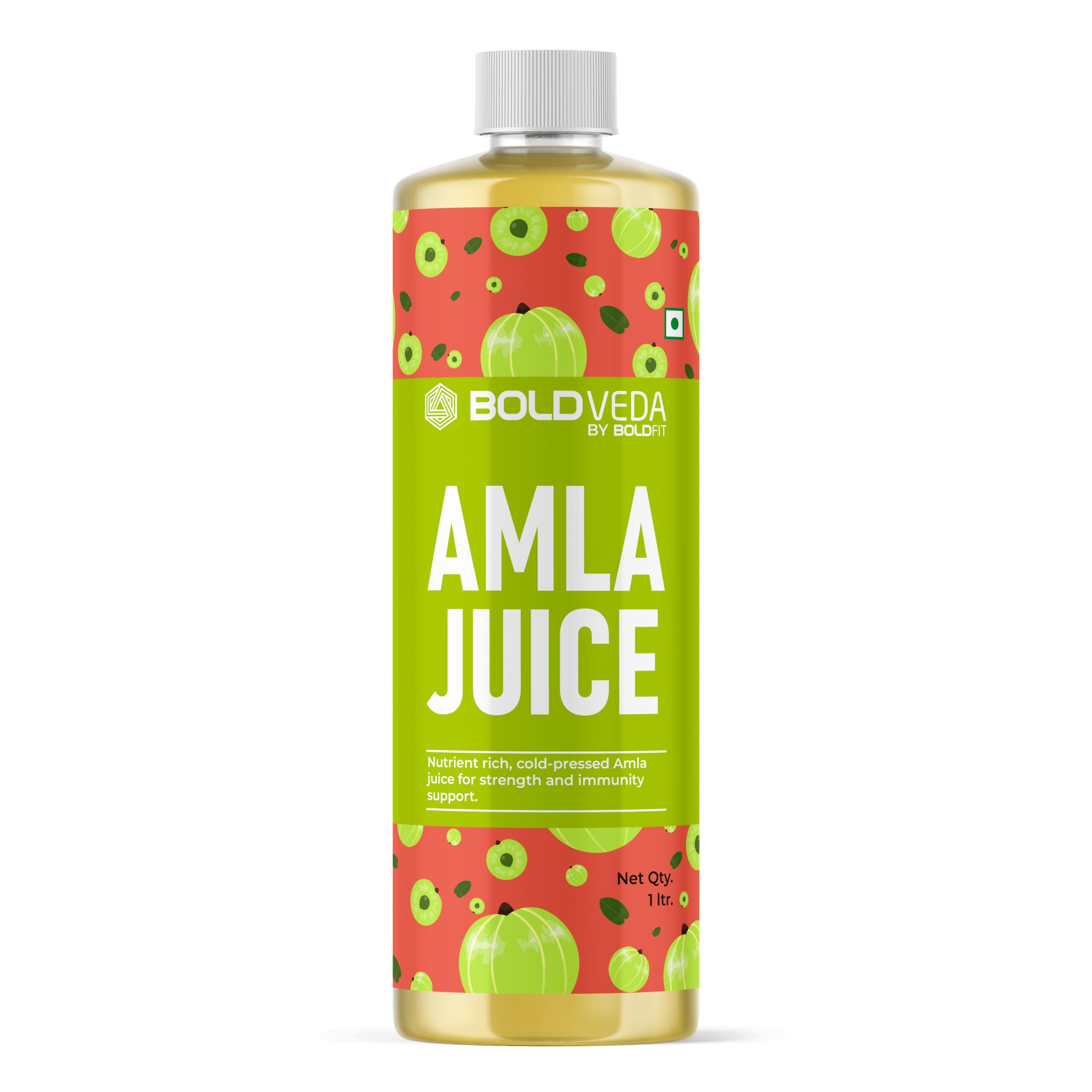Boldfit Boldveda Amla Juice organic Rich in Vitamin C and Antioxidants,Supports Hair and Skin Health, Supports Metabolism and Immunity, Detox Drink- 1 Litre fresh juices
