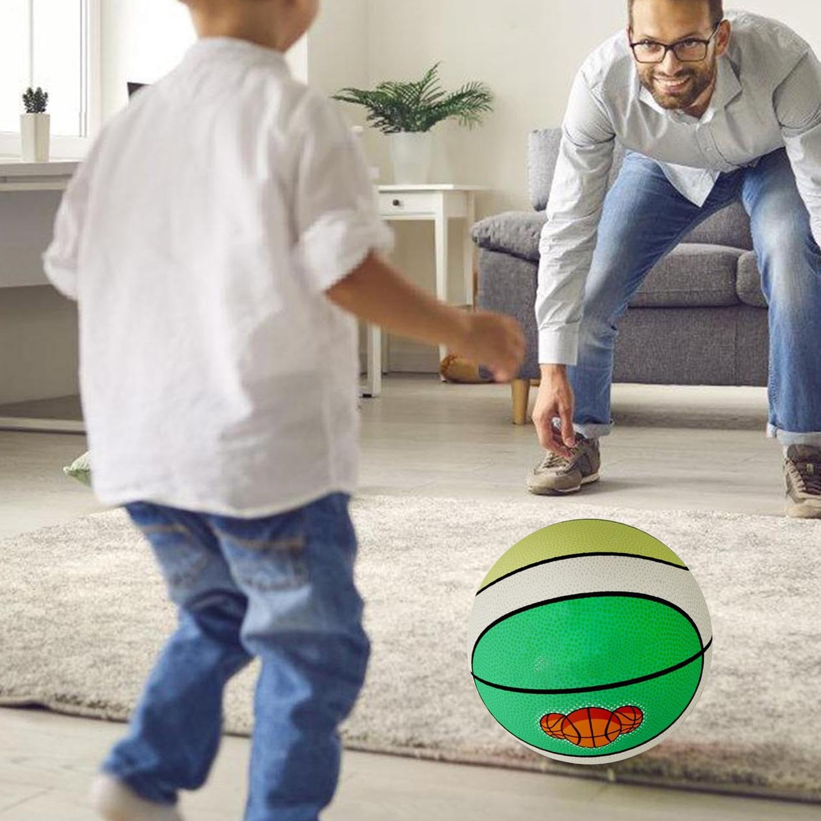 Générique Pallacanestro Silenzioso | Pallone Silenzioso per Interni - Pallina in Schiuma Giocattolo 3-12 Anni Assorbimento degli Urti per Giochi Collettivi Casa Scuola Camera Pavimento Pavimento
