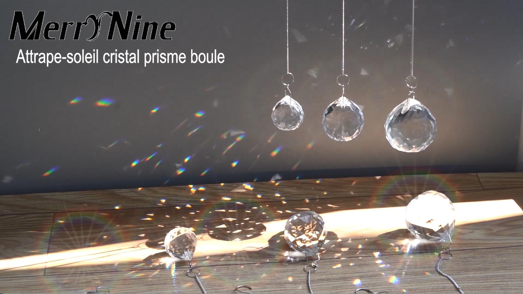 Attrape Soleil En Cristal, 20 Boules De Prisme En Cristal