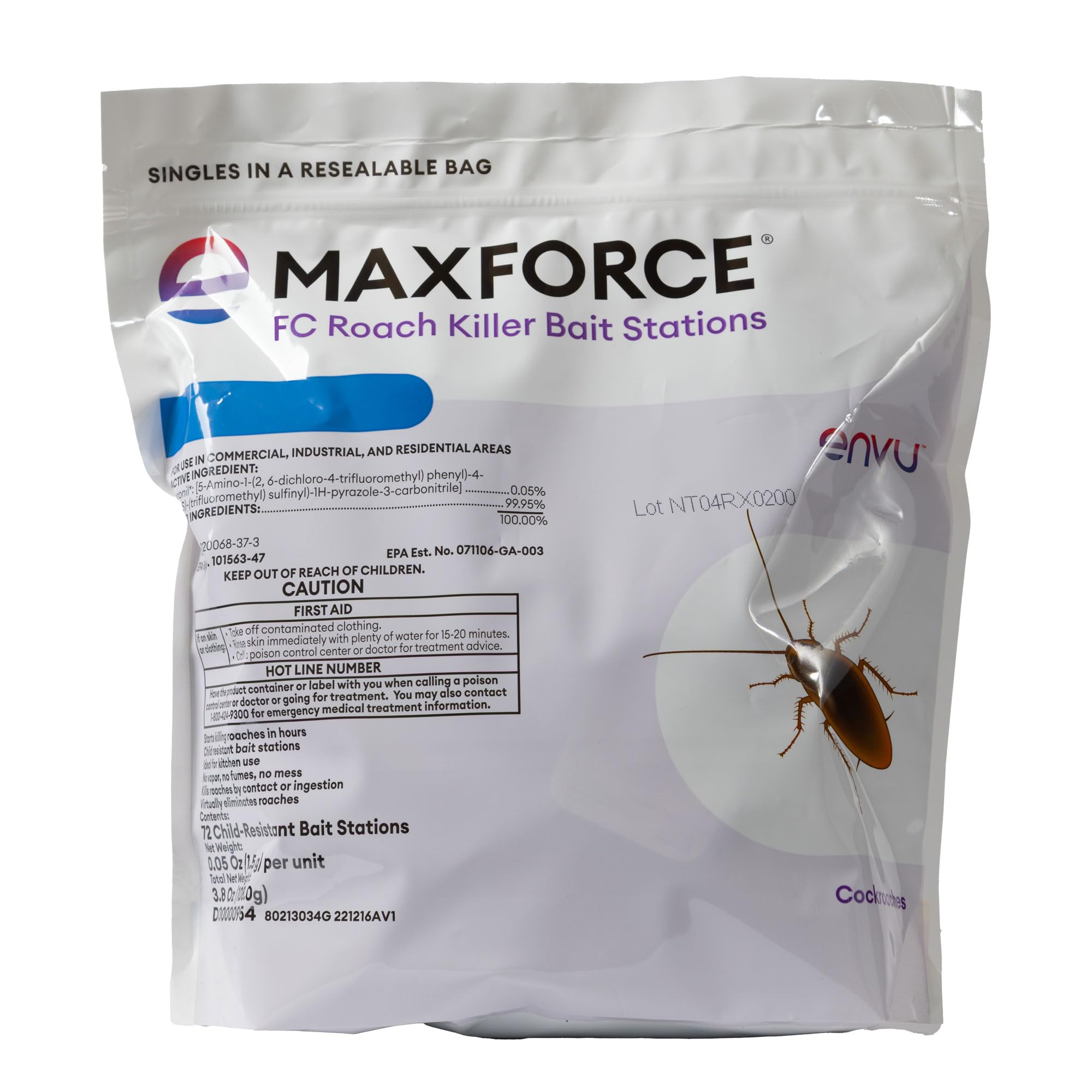 Max roach など　【5枚セット】 Amazon.com : Maxforce FC Roach Bait Stations 72 Count | No-Mess