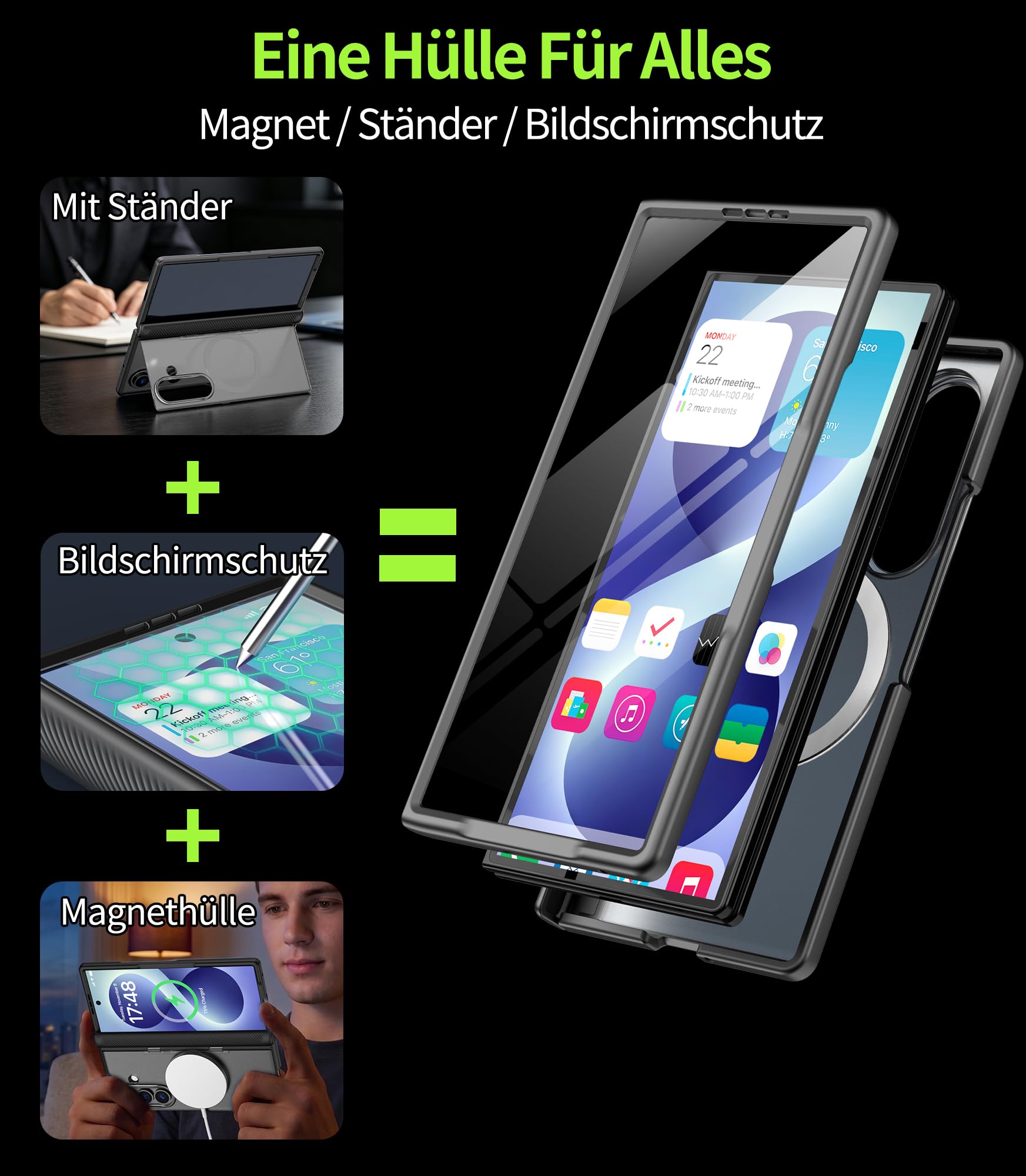 Cozycase TOP Militärschutz 360 Hülle für Samsung Galaxy Z Fold 7/8 Ultra