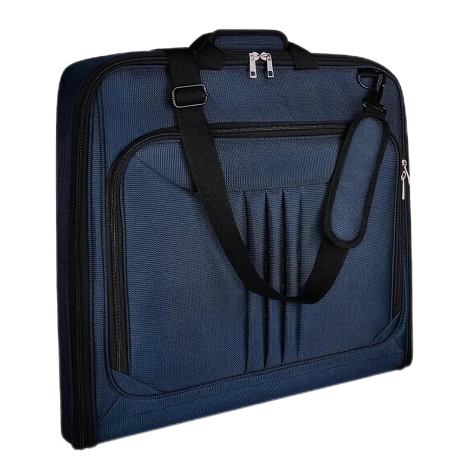 Copri Abiti Pieghevole Borsone da viaggio pieghevole appendere, for uomo e donna, lavoro, portare a mano(Deep Blue)