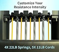 Vista 7 de Pilates Reformer Machine Equipment with Springs & Cords for Home Workout, Foldable Pilates Equipment with Jump Board for All Level Users