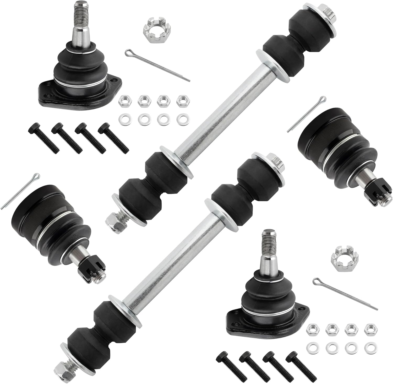 6pcs Front End Suspension Kit Ball Lower Upper Joints Sway Bar Links for Chevrolet Blazer Pickup Malibu El Camino for Buick Regal 80-87 for GMC S15 Pickup Jimmy Sonoma Cutlass K5208 K6145 K5254