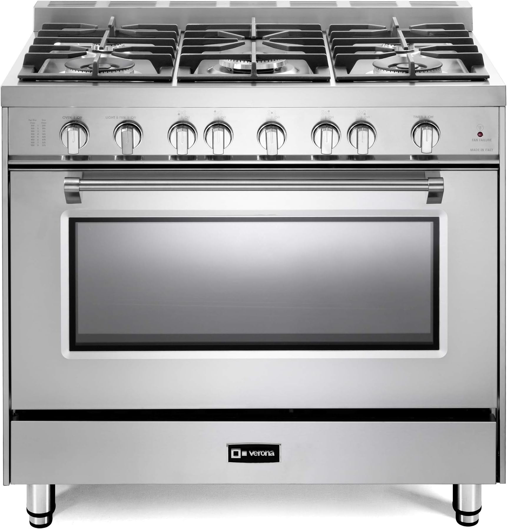 Verona VPFSGG365DSS 36" Prestige Series Freestanding Gas Range with Double Oven 5