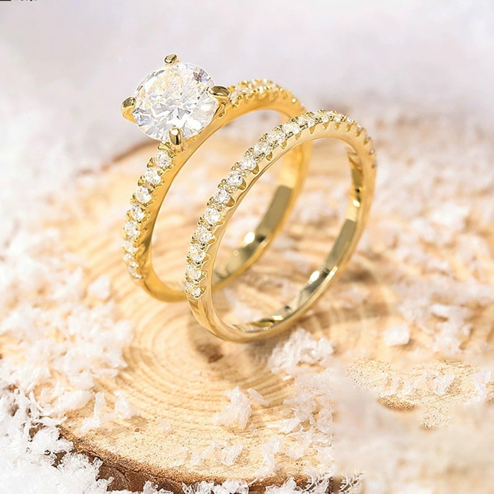 Anillo de plata de ley 925 para mujer, anillos góticos punk, apilables, 4 puntas con circonita de 7 mm