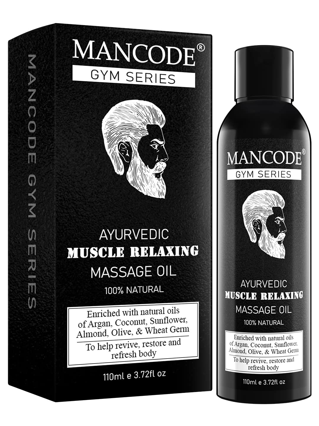 Mancode Gym Series - Ayurvedic Muscle Relaxing Massage Oil - 110ml | Body Skin Face Stress Relaxing & Pain Relief | Lavender, Calendula Oil | 100% Natural (B0B3XVRQ38) Amazon Price History, Amazon Price Tracker