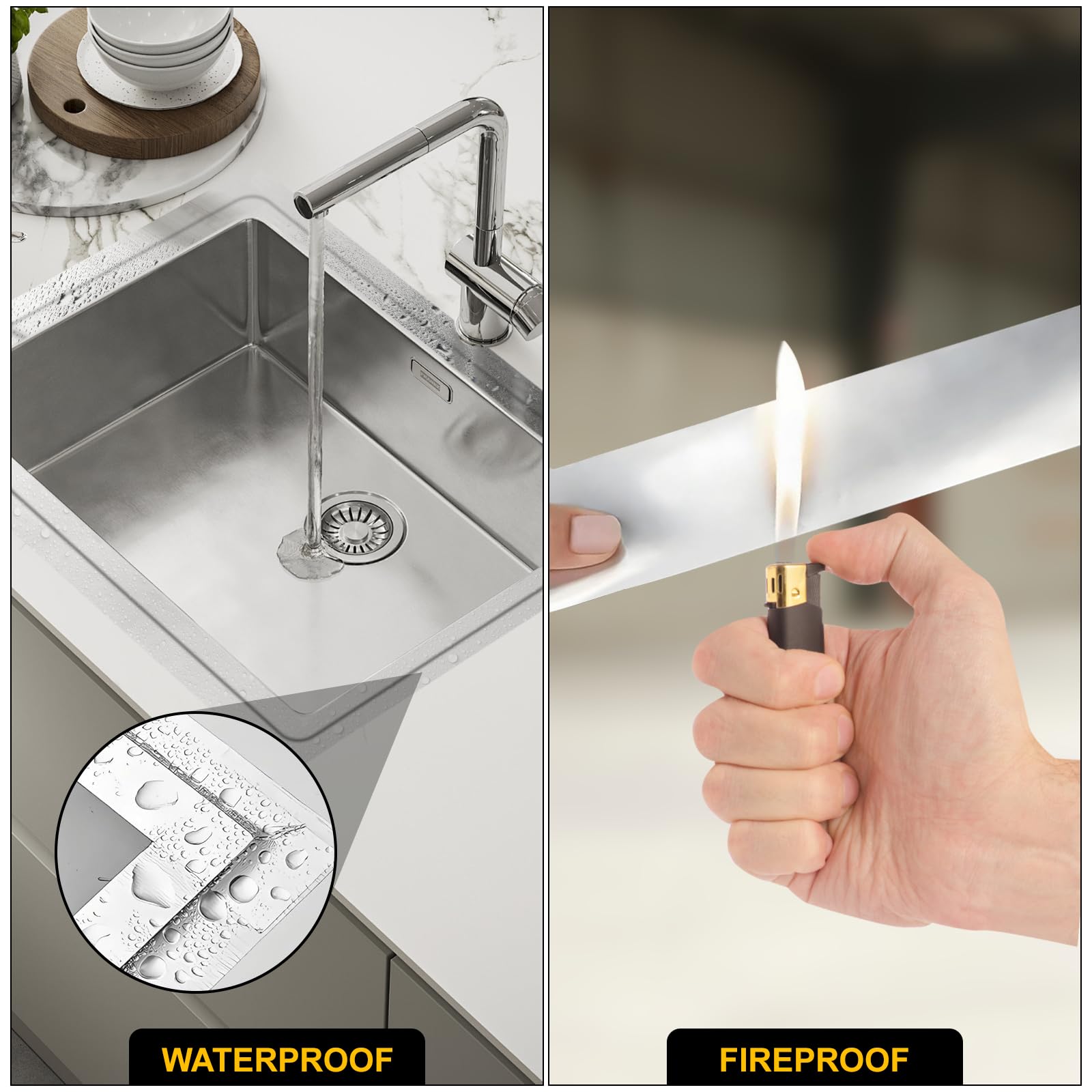 Cinta de Aluminio Selladora para Conductos de Aire 50 mm x 59.5 m, Impermeable, Resiste Vapor y Gas, Altas/Bajas Temperaturas, Robusta, Reparaciones Permanentes
