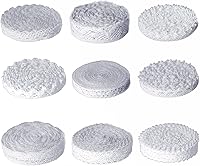 Vista 8 de Cinta de encaje vintage de 15 yardas para manualidades de costura, envoltura de regalos