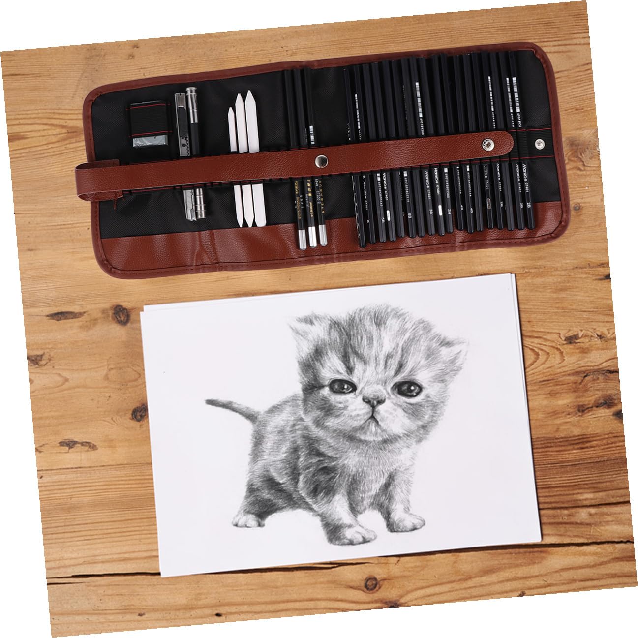 2 Set Disegno per Ragazzi e Studenti Kit Matite Professionali per Schizzi e Disegni Strumenti Leggeri e Resistenti per Uso Scolastico e Artistico Portatile e Facile da Trasportare