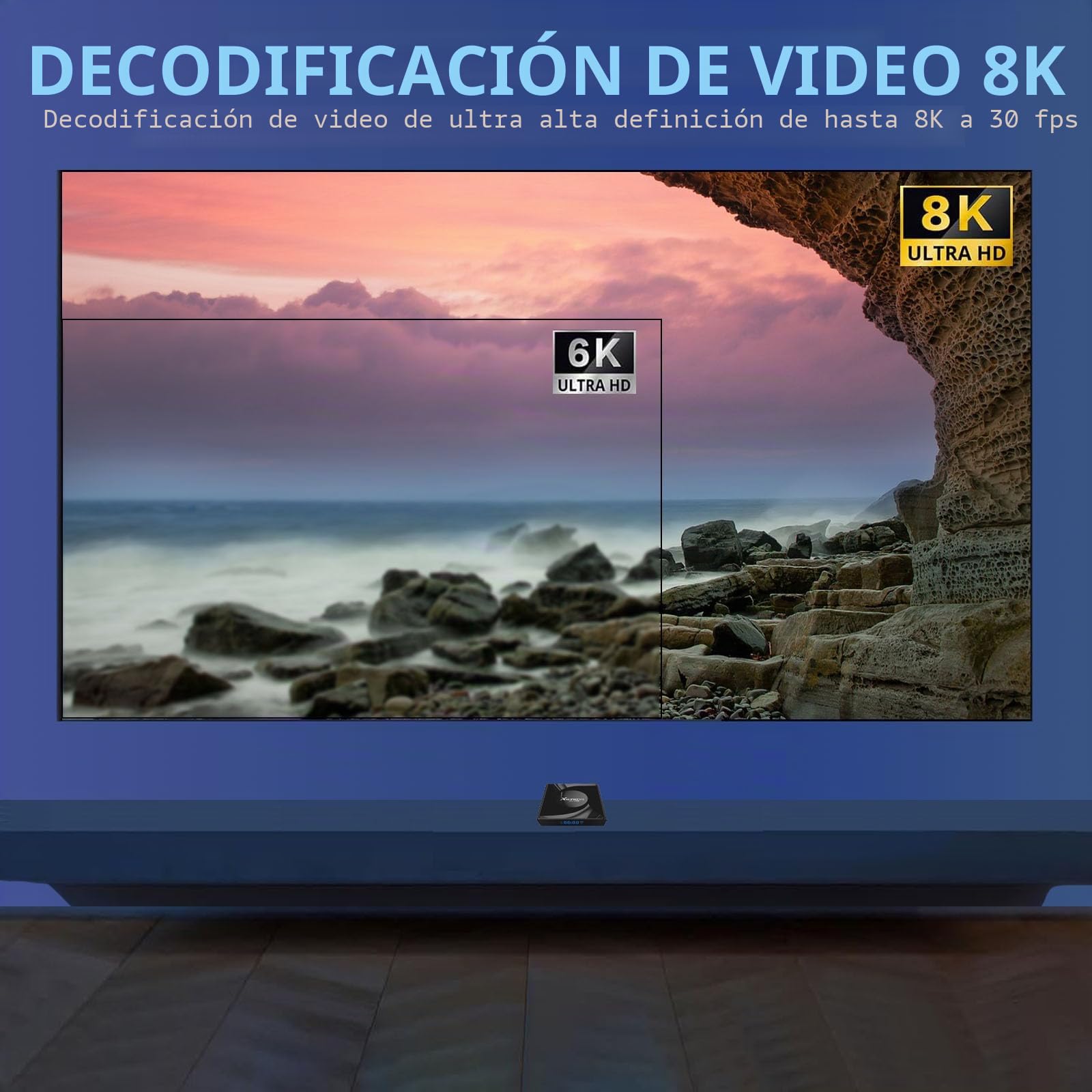 Android TV Box,X13 Pro Android 13.0 TV Box 4GB RAM 64GB ROM RK3528 Quad-Core 64bit Cortex-A53 Mali 450 MP2 GPU Support 8K 3D 1080P 2.4/5.0GHz WiFi BT5.0 10/100M Ethernet DLNA HDMI 2.0 H.265 USB 3.0