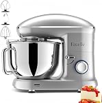 Facelle Kitchen Stand Mixer,660W 6-Speed Tilt-Head mixers kitchen electric stand mixer with 6.5QT Stainless Steel Bowl, Dough Hook, Flat Beater, Whisk,Splash Guard for Baking,Cakes,Cookie (Silver)