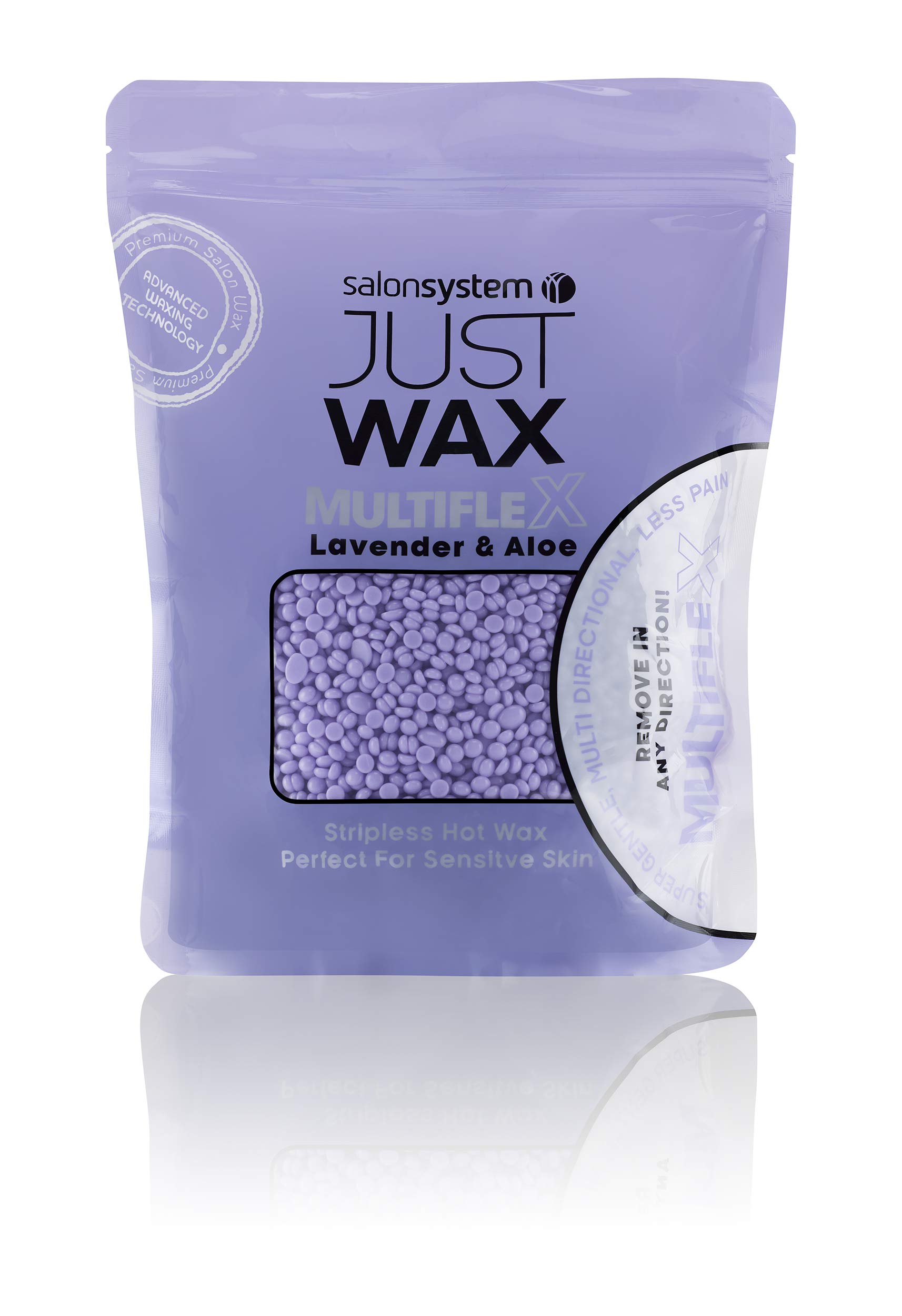 Salon System Just Wax Multiflex Lavender & Aloe Stripless Hot Wax 700g, Perfect for Sensative Skin