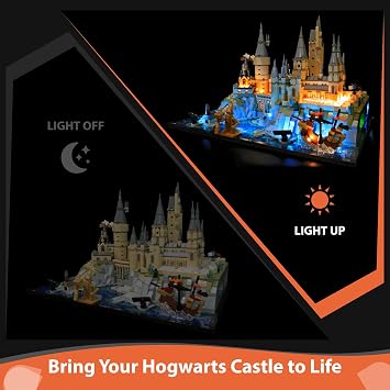 Led Lighting Kit with sensor light for Lego 76419 Hogwarts Castle and Grounds, Lighting Accessories Compatible with Lego 76419(Lights Only, No Model) - Sensor Version