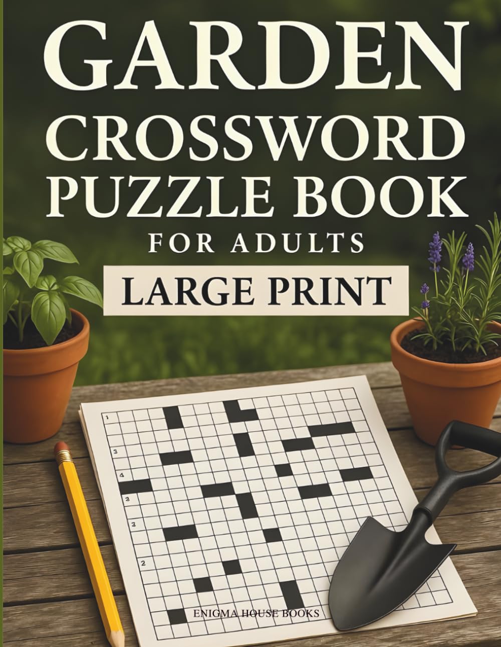 Garden Crossword Puzzle Book for Adults: Large Print Plant & Flower Crosswords for Gardeners, Seniors and Plant Lovers – Relaxing Brain Games for Nature Lovers