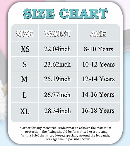 Miniatura 2 de Bragas suaves del algodón de la ropa interior del período de las muchachas adolescentes para los jóvenes 8-18 años