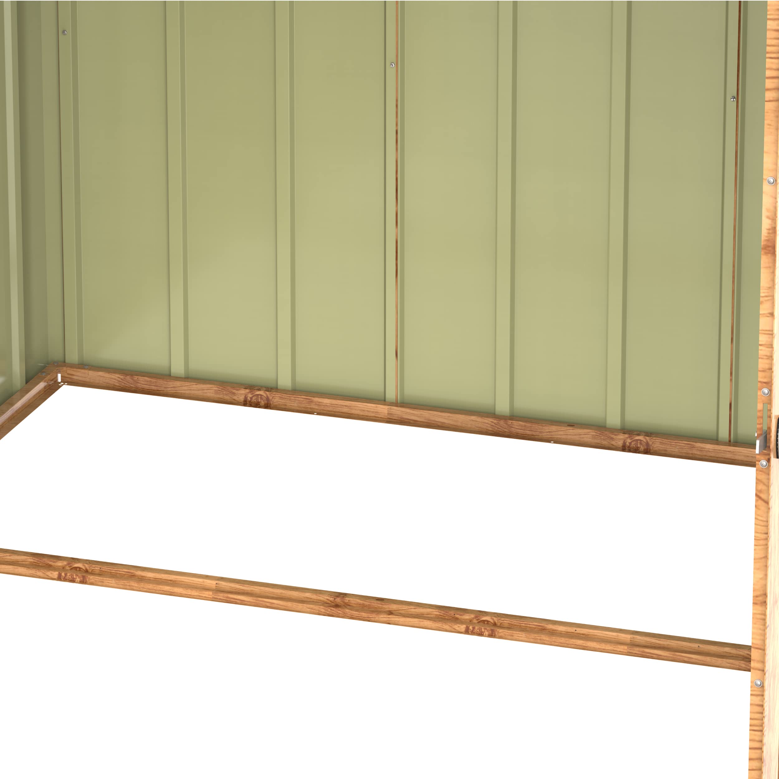 Duramax Abri à vélos pour 2 vélos avec portes doubles verrouillables entièrement larges, abri de stockage en métal, abri de jardin pour vélos, stockage de vélos, 203 x 101 x 146 cm, grain de bois