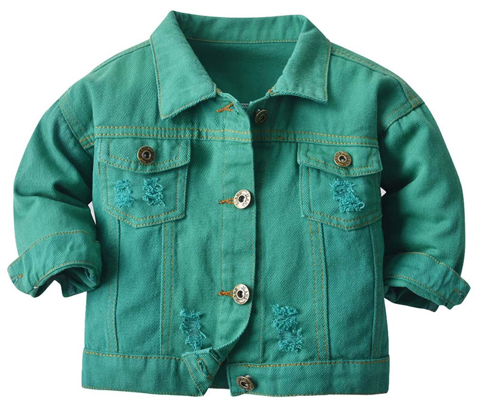 Joe Wenko Kids Toddler Baby Boys Girls Casual Outerwear Denim Jacket