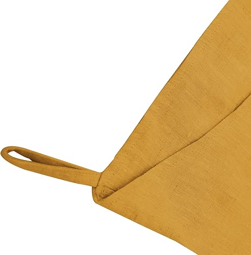Miniatura 4 de Amazhiyu Pure Linen - Cesta colgante sobre la puerta con cremallera inferior para guardar ropa sucia, color amarillo
