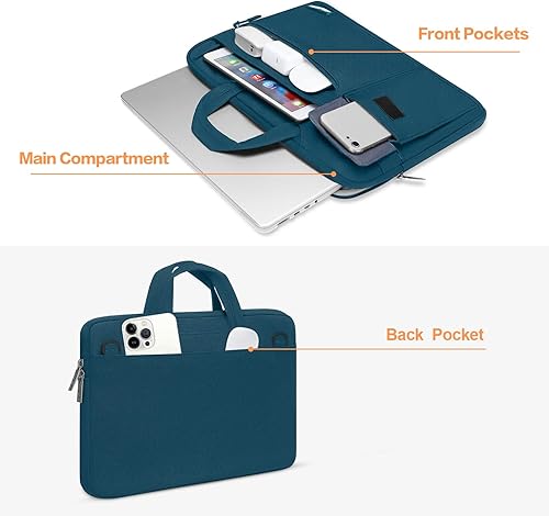 Miniatura 8 de MOSISO Bolsa de hombro para laptop compatible con MacBook AirPro cuaderno de 13 a 133 pulgadas compatible con MacBook Pro de 14 pulgadas 2021 2022