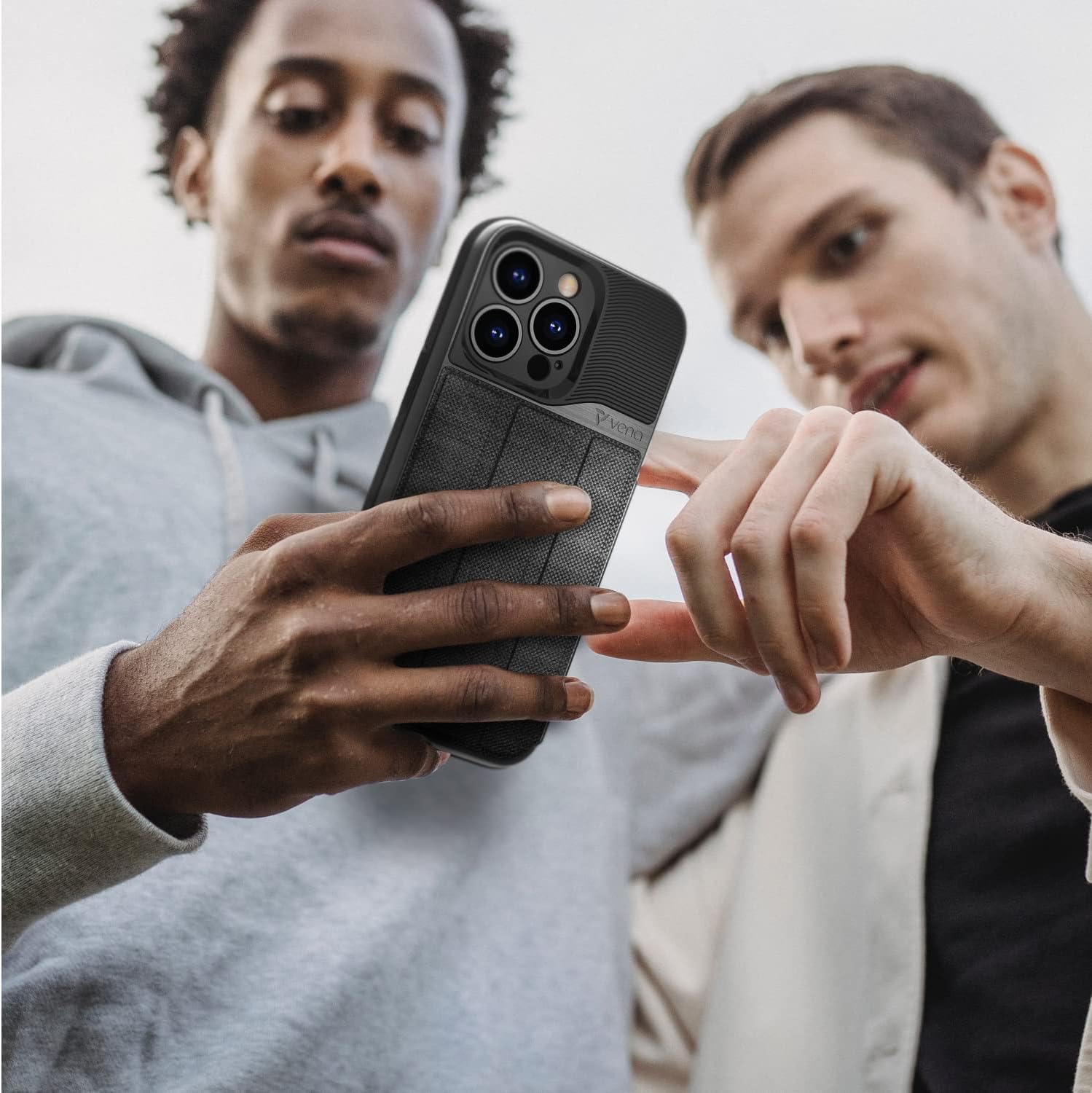 VENA vCommute Wallet Case Compatible with Apple iPhone 14 Pro (6.1"-inch), (Military Grade Drop Protection) Flip Leather Cover Card Slot Holder with Kickstand - Black Slate - Image 8