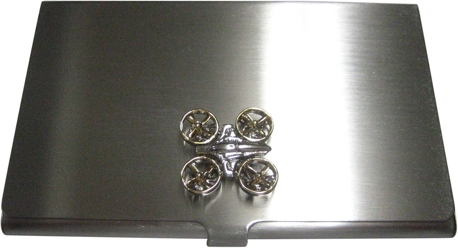 Kiola Designs Gold and Silver Toned Quadcopter Drone Business Card Holder