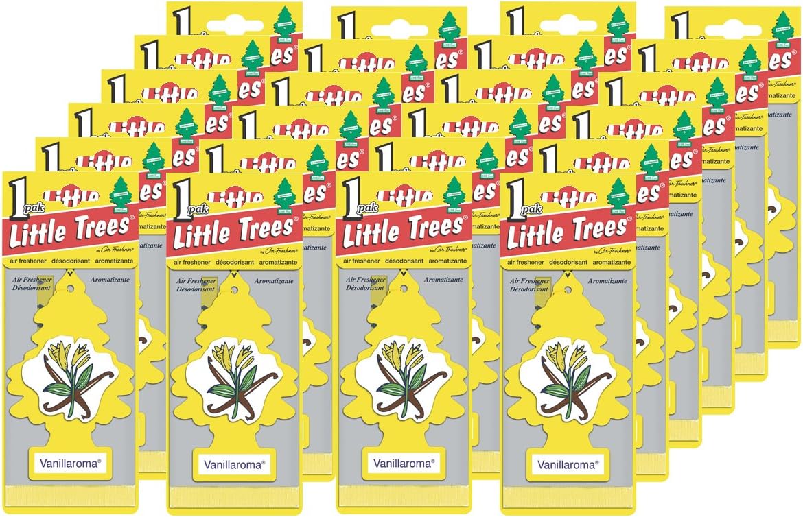 LITTLE TREES Car Air Freshener | Hanging Paper Tree for Home or Car | Vanillaroma | 24 Pack LITTLE TREES Car Air Freshener | Hanging Paper Tree for Home or Car | Vanillaroma | 24 Pack
